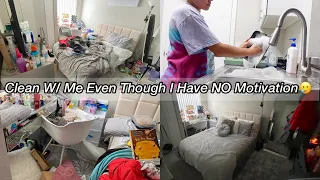 CLEANING MY LIVING SPACE W/ NO MOTIVATION
