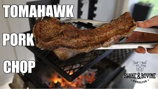 Tomahawk Pork Chops on the Mill Scale Yakitori | Swine & Bovine Barbecue