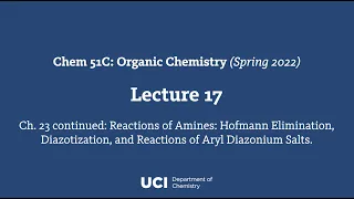 Chem 51C. Lecture 17. Ch. 23 continued. Reactions of Amines