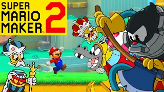 Mario Maker 2 - How to make ALL King’s Leaps Bosses (Cuphead boss rush) (Cuphead DLC)