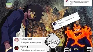 BNHA Texts || Dabi & LOV Threaten Endeavor! || “Bust Your Kneecaps” Lyric Prank