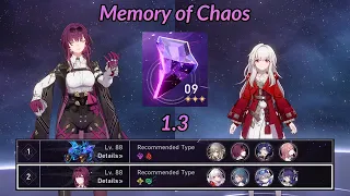 Kafka DoT Team & E0 Clara DPS Team | New Memory of Chaos 9 | 1.3 | 3 Star - Honkai Star Rail