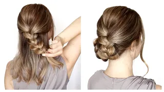 Easy Updo for Short to Medium Hair perfect for Prom, Wedding