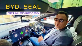 BYD Seal Detailed Review on infotainment System, Leg Room, Boot Space & more #byd #bydseal #trending