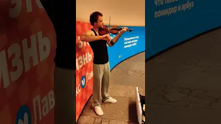Чудо скрипач играет в переходе метро Невский проспект... #music