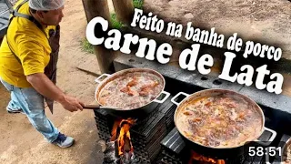 COMO é feito e ARMAZENADO a verdadeira CARNE de LATA na BANHA