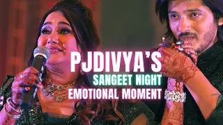 Pjdivya Ki Sangeet Night | With Famous Influencers | Bride Groom Emotional Moment 🥲