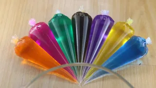Making Clear Slime With Piping Bags #66 .Satisfying Slime Video. ASMR.