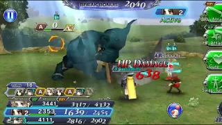 Dissidia Final Fantasy Opera Omnia - A Behemoth Encounter Co-op lv 40 as Warrior of Light