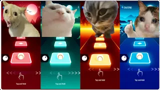 Sad cat vs Chipi Chipi Chapa Chapa Cat vs Happy Cat vs Vibing Cat - Tiles Hop EDM Rush