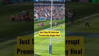 Just Stop Oil disrupt Premiership Rugby final #shorts