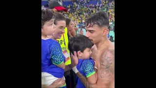 Lucas Paqueta Greets His Family After 4-1 Win Over South Korea