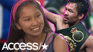 13-Year-Old Trailblazing Female Boxer Gets Epic Surprise From Manny Pacquiao's Trainer