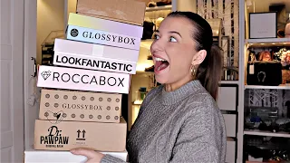 FEBRUARY BEAUTY SUBSCRIPTION UNBOXING 2023/ GLOSSYBOX, Roccabox, Look Fantastic, Dr. PAWPAW