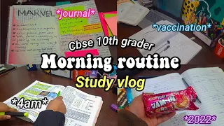 4am productive morning routine | 4am study vlog | Study vlog | Study trait 🌿📚