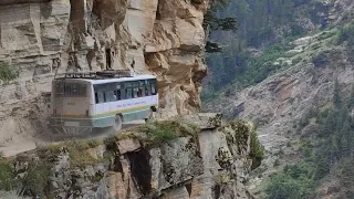 World’s most dangerous bus route | Killar, Pangi valley | #shorts #himbus