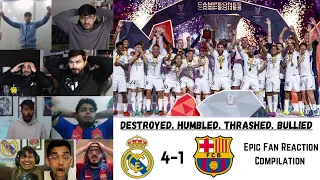 REAL MADRID DESTROYED BARCELONA TO WIN THE SUPERCOPA de ESPANA by 4-1 | FAN REACTION | 15-01-2024