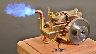 Self Unboxing Steampunk Engine - Mini 4-Stroke Engine