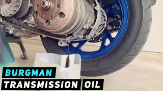 Suzuki Burgman 400 - Transmission Oil Change - 2017-Current | Mitch's Scooter Stuff