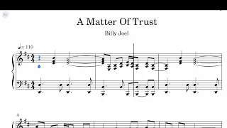 Billy Joel - A Matter Of Trust Sheet Music