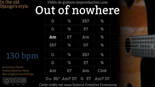 Out of Nowhere (130 bpm) - Gypsy jazz Backing track / Jazz manouche