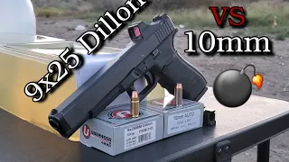 9x25mm Dillon VS 10mm Ballistics Gel Test