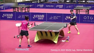 Mima Ito training with Sun Yingsha | 2020 World Cup #9