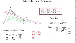 Menelaus Theorem and Proof