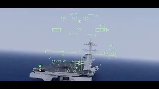 Rough Carrier Landing HUD Footage(CVN-79) -Carrier Landings HD-