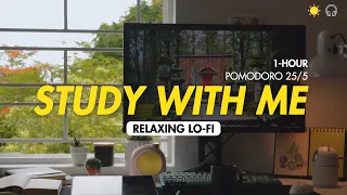 📚1-Hour Study With Me Cozy Morning 🎵 Relaxing LO-FI Music 🍃 Morning Bird Ambience | Pomodoro 25-5