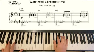 Playalong Piano WONDERFUL CHRISTMASTIME by Paul McCartney with Sheet Music