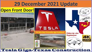 Tesla Gigafactory Texas 29 December 2021 Cyber Truck & Model Y Factory Construction Update (10:30AM)