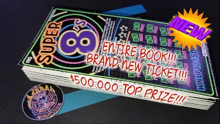 Entire Book of the brand spanking new $10 Super 8's Ticket From the NJ Lottery!!