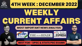 Weekly News Analysis : 4th Week December | Current Affairs for UPSC Defence Exam | Study Funda