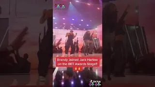 Brandy joined Jack Harlow on the BET awards stage