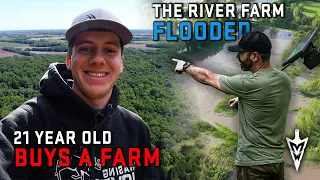 Nolan Buys His First Farm At 21 Years Old, The River Farm FLOODED #hunting #bowhunting