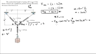 Determine the mass of the block at D