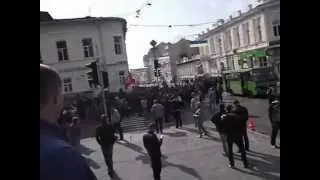 разгон митинга.харьков 27 сентября 2014  обыкновенный фашизм