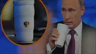 Путин на саммите с термокружкой