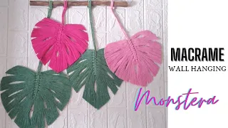 DIY 마크라메 몬스테라 잎 튜토리얼 | 마크라메 벽걸이 몬스테라