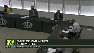 Safe Communities Committee : August 18, 2020