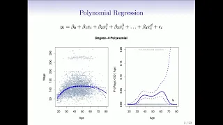 Statistical Learning: 7.1 Polynomials and Step Functions