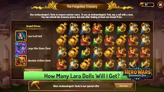 Using All of My Picks in the Forgotten Treasury, Lara Croft Event — Hero Wars: Dominion Era