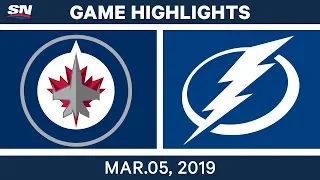 NHL Highlights | Jets vs. Lightning – Mar 5, 2019