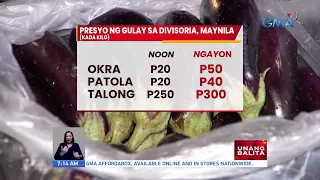 Presyo ng ilang klase ng gulay sa Divisoria, tumaas dahil sa pag-uulan | UB