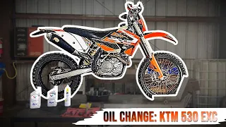 How To: 2009 KTM 530 EXC Engine and Transmission OIL CHANGE