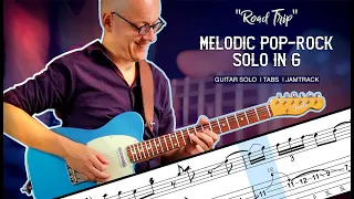 Melodic Pop Rock Solo in G | incl. guitar TABS (Fender Vintera Telecaster)