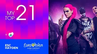 My Top 21 - Eurovision 2024 (NEW: 🇸🇲)