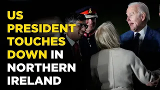 Rishi Sunak Greets Joe Biden Live |US President Lands In Northern Ireland To Mark Historic Milestone