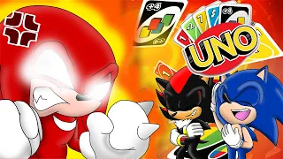 KNUCKLES SUPER RAGE QUITES! SONIC AND SHADOW AND KNUCKLES PLAYS UNO